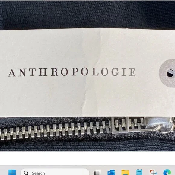 Anthropologie Maeve Women Black Short Puff Sleeve Jacket XL fits like L - Picture 6 of 10